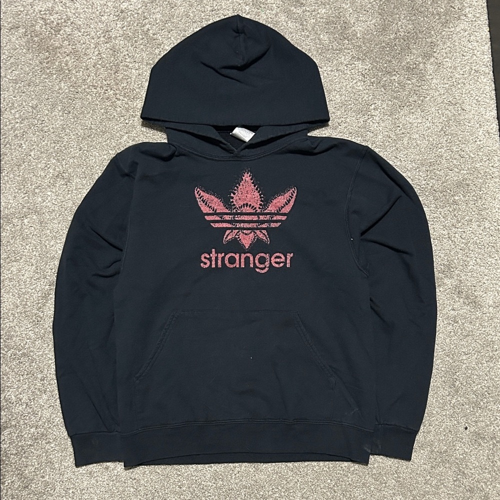 Stranger Things Adidas Logo Black Hoodie